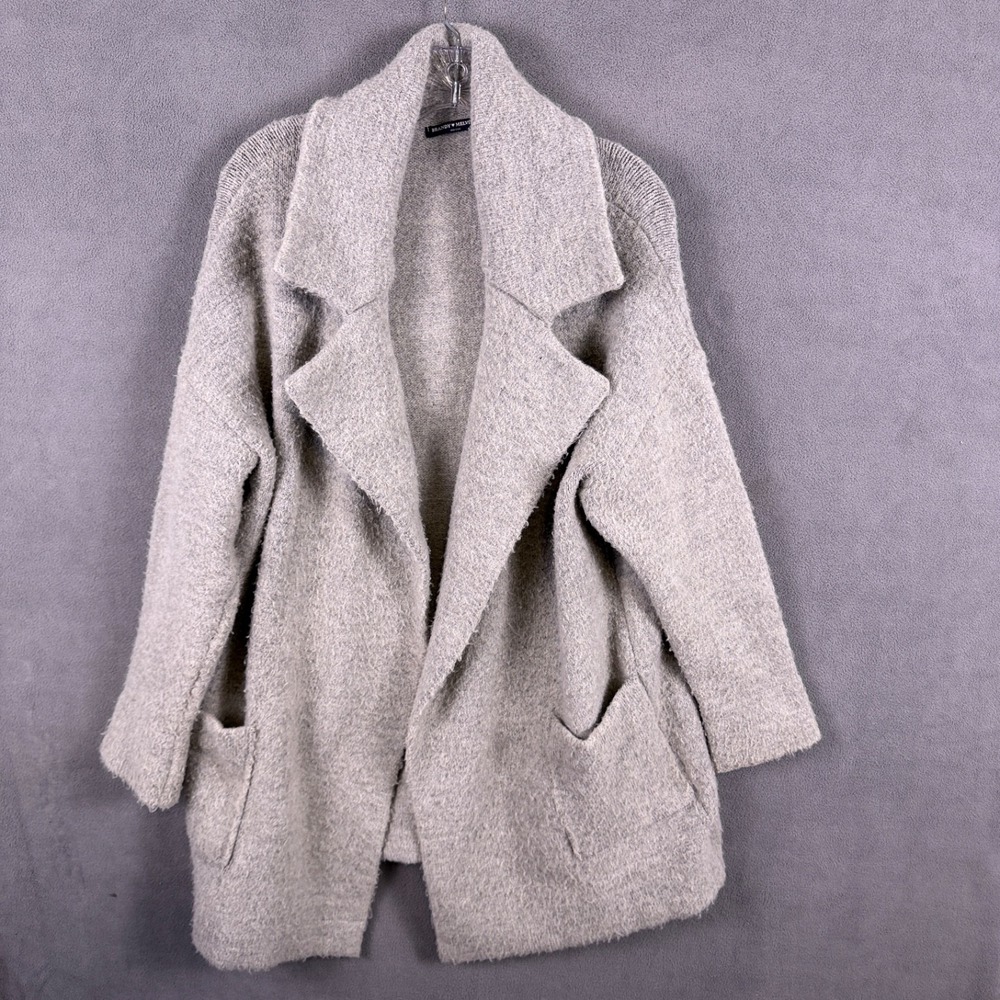 Brandy Melville Womens Gray Wool Kennedy Coat One Size Made In Italy Cardigan